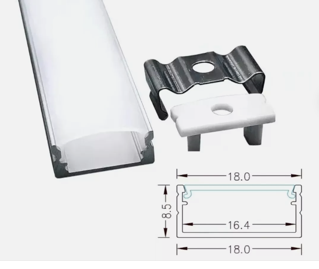 Aluminium Cover Line Holder Led Light Channel Strip lights Bar Profile