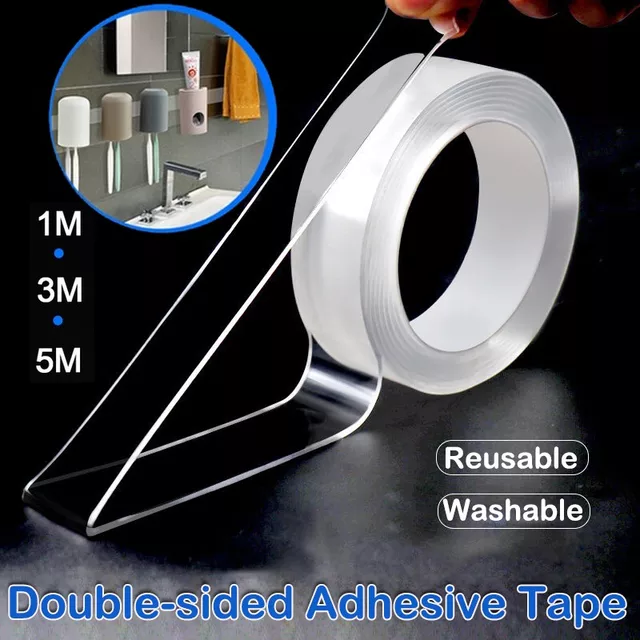 Double-Sided Nano Gel Tape - Traceless, Clear, Invisible Adhesive