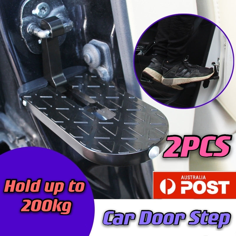 2PCS Auto Doorstep Vehicle Access Roof of Car Door Step Latch Foot Pedal Ladder