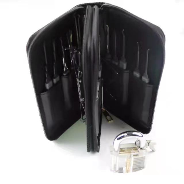 28 pcs Practice Lock Transparent Padlocks Unlocking Tool Pick Tool Set