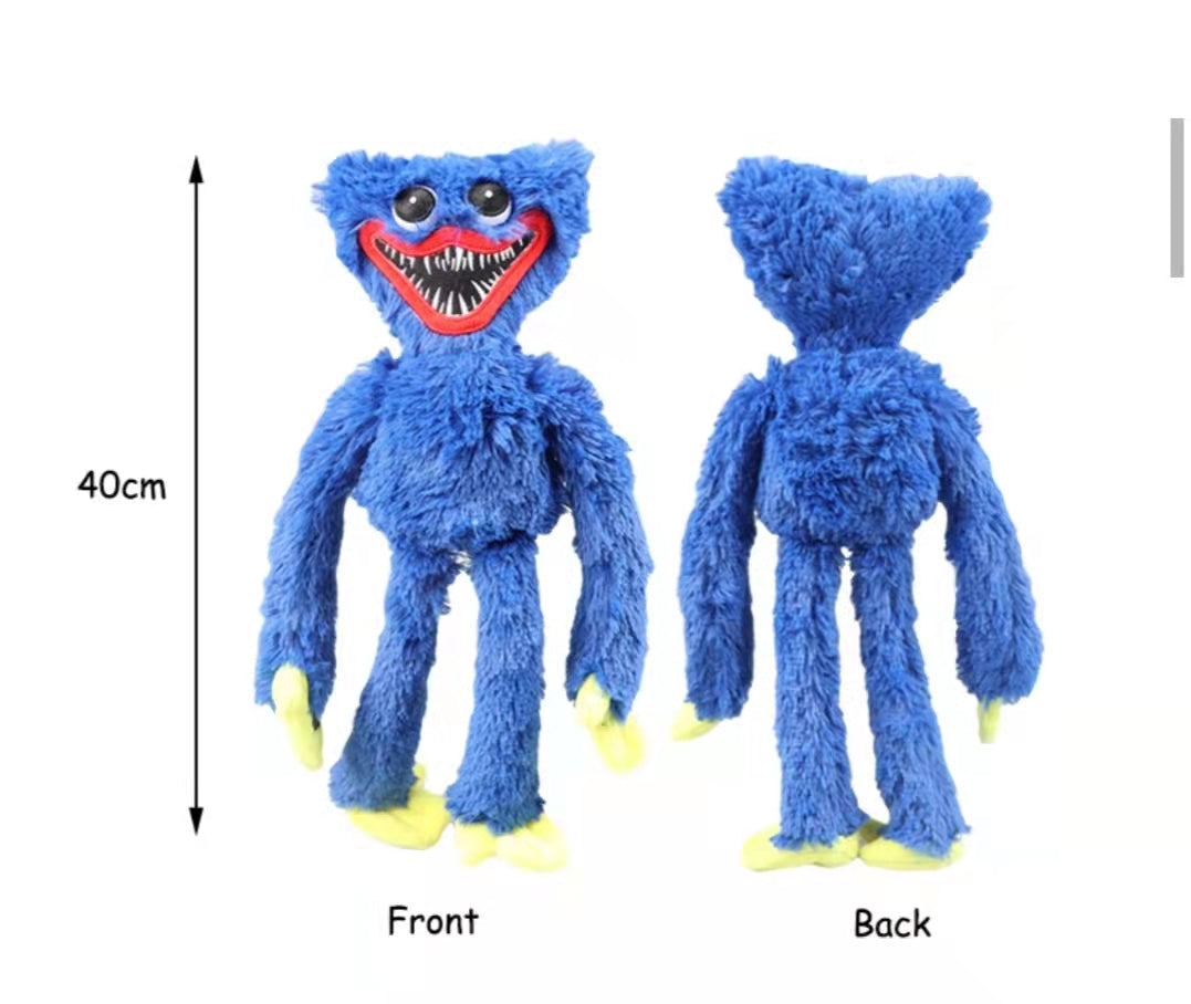 Huggy Wuggy Plush 40cm – Poppy Playtime Soft Toy for Kids & Fans | Blue Horror Doll