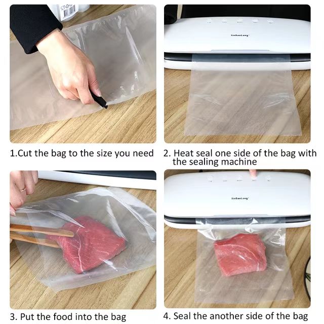 Vacuum Sealer Bags Roll Bag Precut Food Storage Saver Heat Seal Cryovac