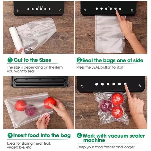 Vacuum Sealer Bags Roll Bag Precut Food Storage Saver Heat Seal Cryovac