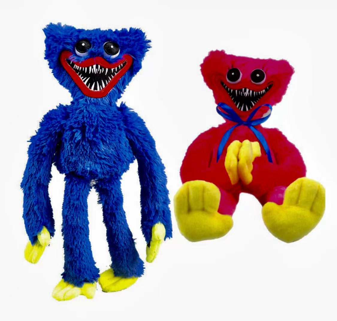 Huggy Wuggy Plush 40cm – Poppy Playtime Soft Toy for Kids & Fans | Blue Horror Doll