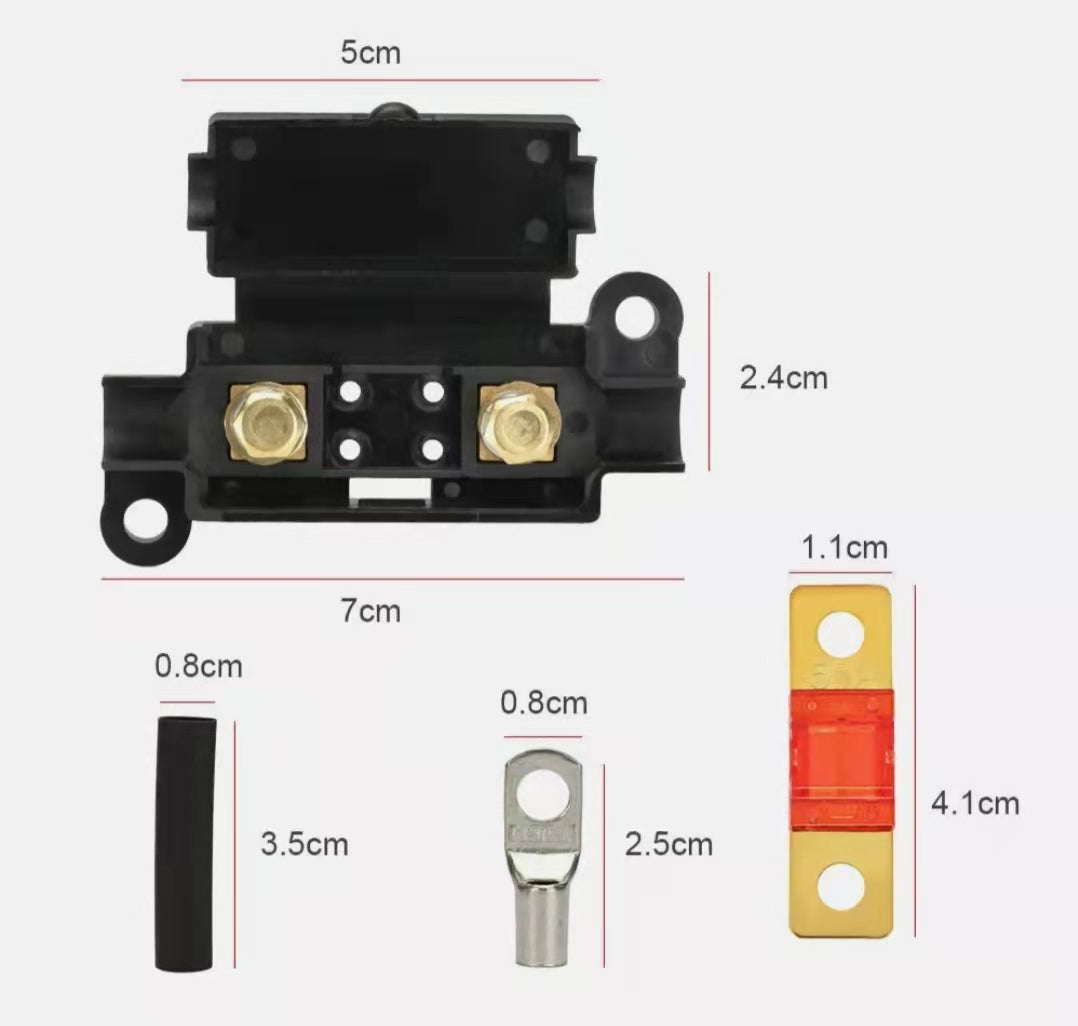 50A MIDI FUSE KIT 4 ANS Holder 7 x 50 AMP Fuses to Suit Redarc BCDC Dual Battery
