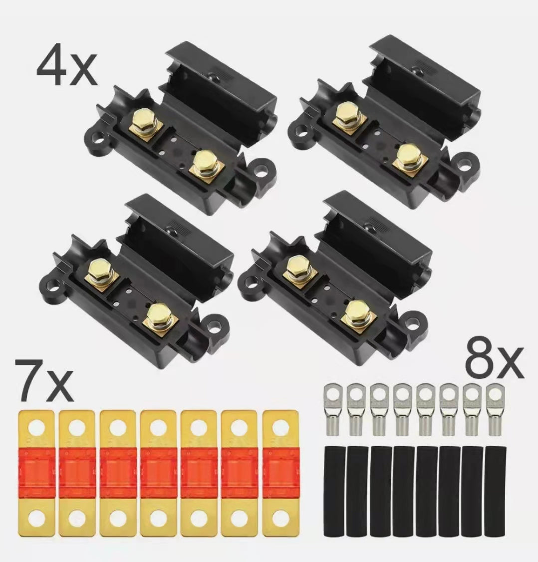 20A-200A MIDI FUSE KIT 4 ANS Holder 7 x 20 AMP Fuses to Suit Redarc BCDC Dual Battery
