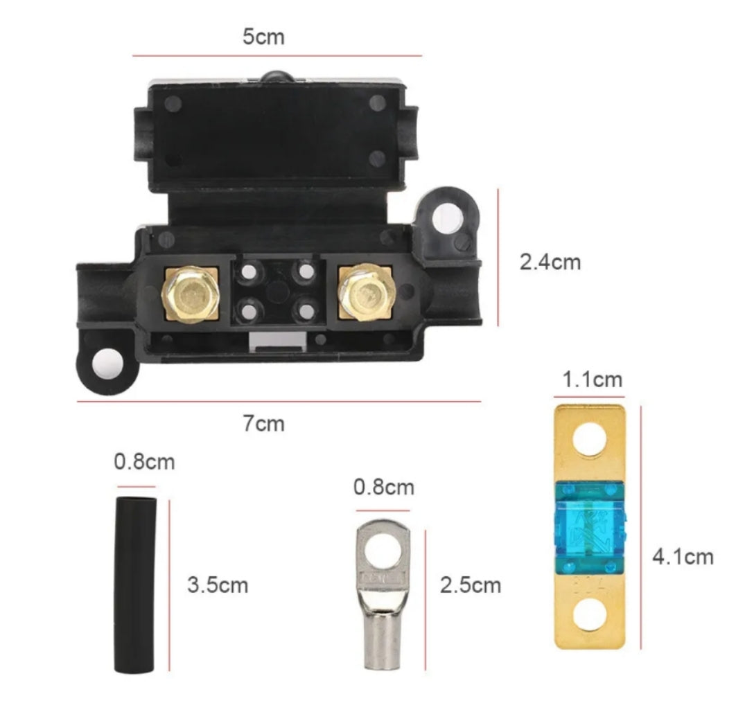 60A MIDI FUSE KIT 4 ANS Holder 7 x 60 AMP Fuses to Suit Redarc BCDC Dual Battery