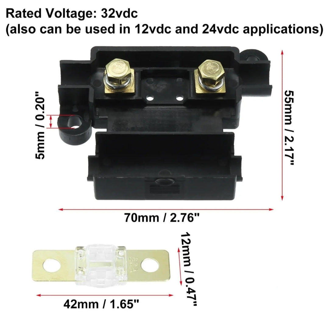 20A-200A MIDI FUSE KIT 4 ANS Holder 7 x 20 AMP Fuses to Suit Redarc BCDC Dual Battery