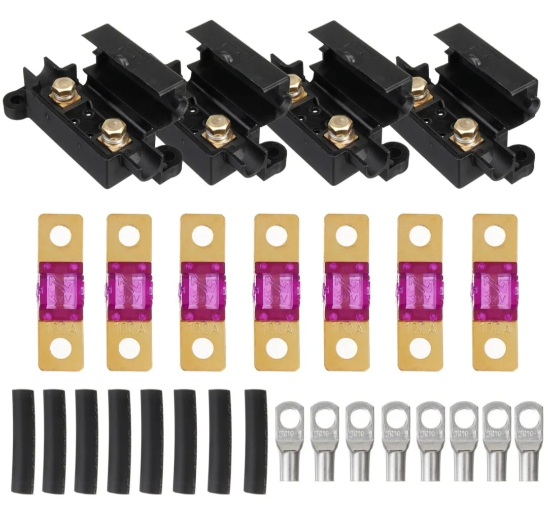 150A MIDI FUSE KIT 4 ANS Holder 7 x 150 AMP Fuses to Suit Redarc BCDC Dual Battery
