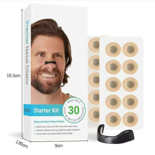 30DAYS PACK Magnetic Nasal Breathing Nose Dilator Starter Kit Nasal Strips Clip anti Snore