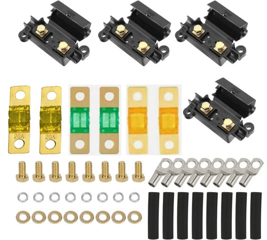 MIDI Fuse Kit – 2X20A, 2X30A, 2X40A MIDI Fuse Combo with 4 ANS Holders – Compatible with Redarc BCDC Dual Battery Systems