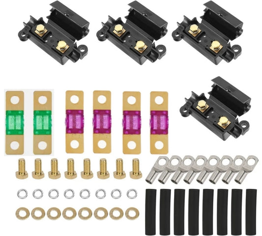 MIDI Fuse Kit – 2X30A, 2X100A, 2X150A MIDI Fuse Combo with 4 ANS Holders – Compatible with Redarc BCDC Dual Battery Systems