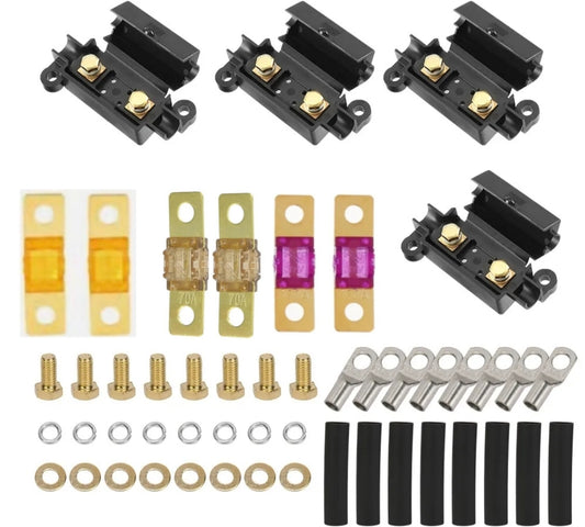 MIDI Fuse Kit – 2X40A, 2X70A, 2X100A MIDI Fuse Combo with 4 ANS Holders – Compatible with Redarc BCDC Dual Battery Systems