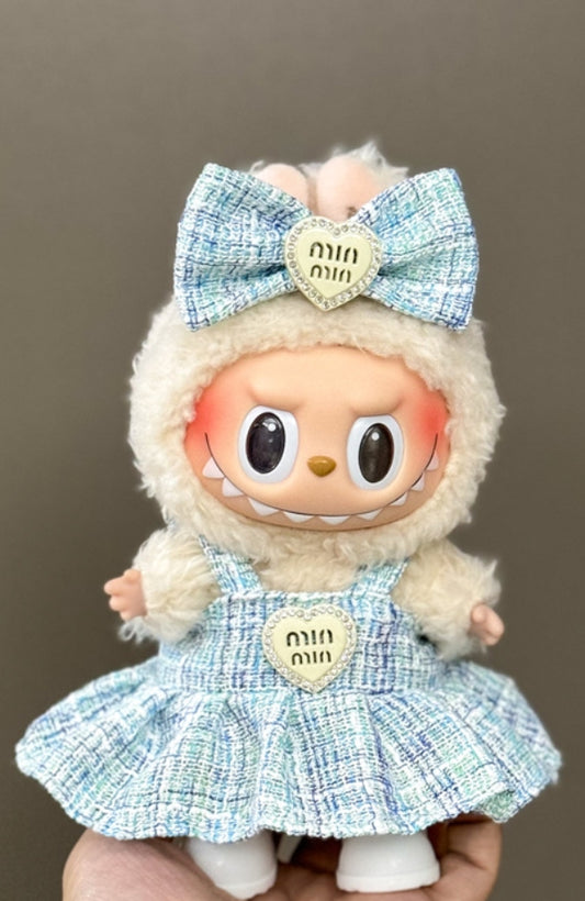 17cm Clothes For LABUBU The Monsters Plush Doll Keychain (LABUBU NOT INCLUDED) C