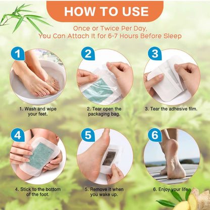 5 Natural Scents Detox foot patches Pads Stress Relief Sleep Improvement Nature Toxin Removal