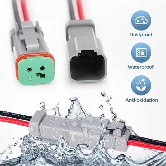 2 Way Automotive Electrical Plug Weatherproof