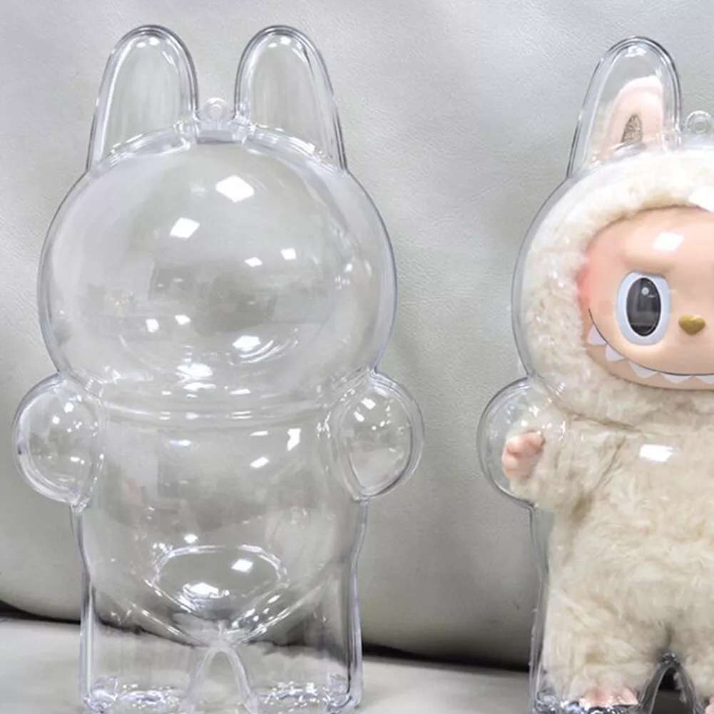 Transparent Protective Case for POP MART Labubu The Monsters Plush Doll Cover