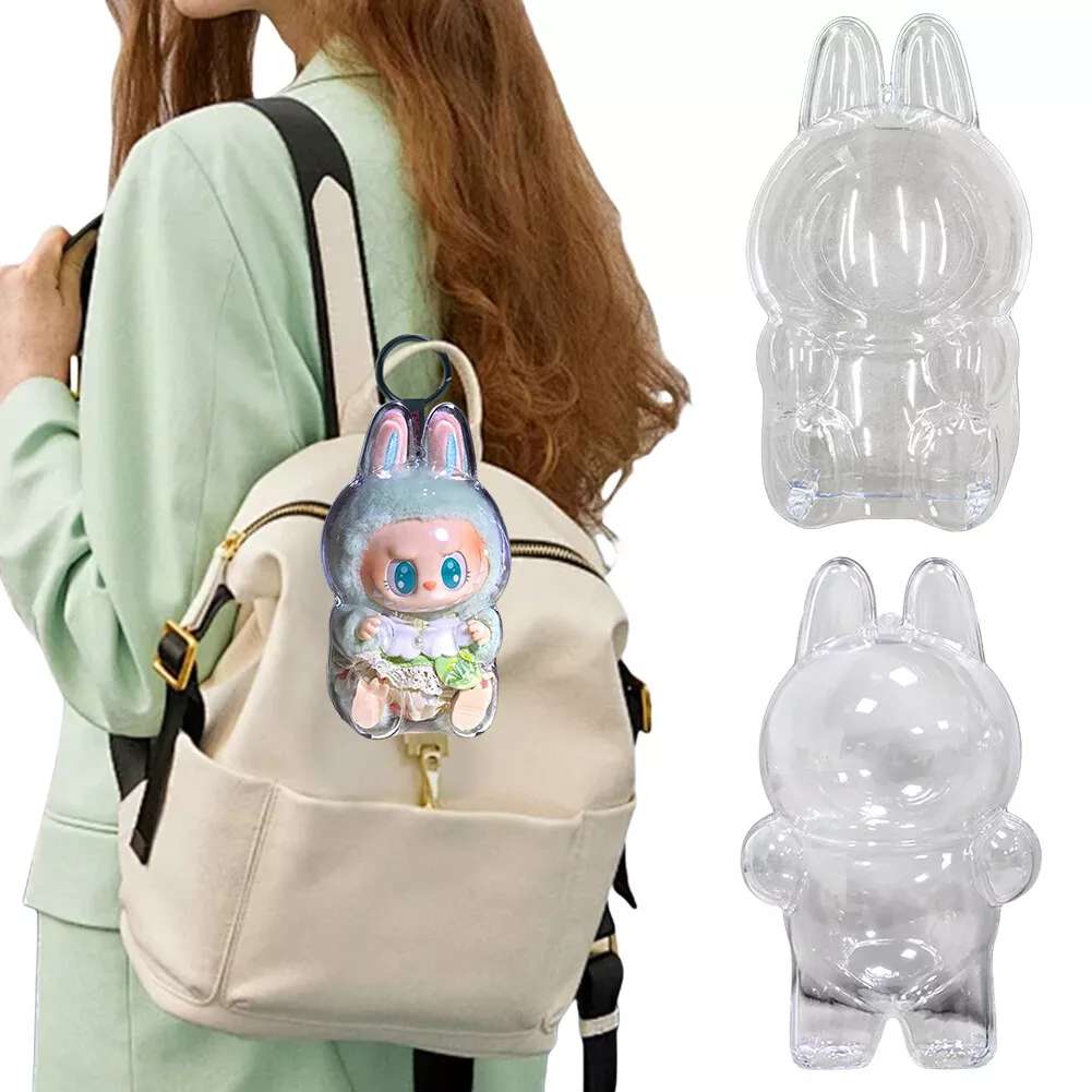 Transparent Protective Case for POP MART Labubu The Monsters Plush Doll Cover
