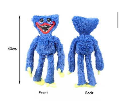 Huggy Wuggy Plush 40cm – Poppy Playtime Soft Toy for Kids & Fans | Blue Horror Doll
