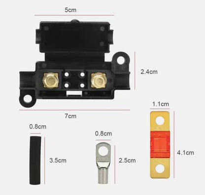50A MIDI FUSE KIT 4 ANS Holder 7 x 50 AMP Fuses to Suit Redarc BCDC Dual Battery
