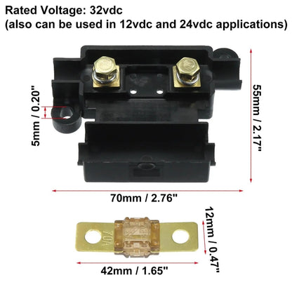 120A MIDI FUSE KIT 4 ANS Holder 7 x 120 AMP Fuses to Suit Redarc BCDC Dual Battery
